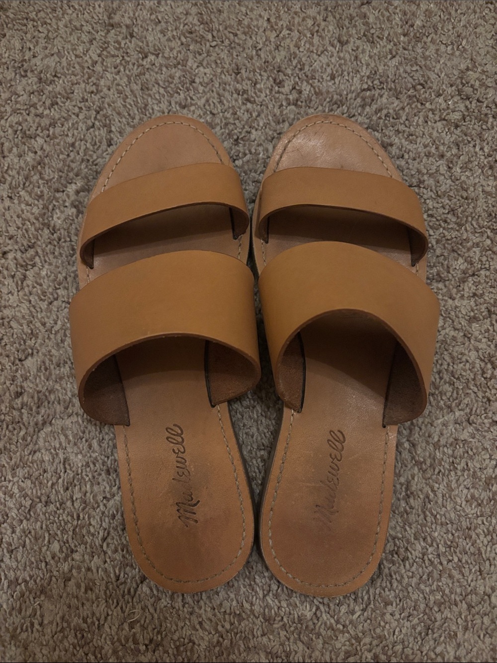 Madewell leather slide sandals size 9